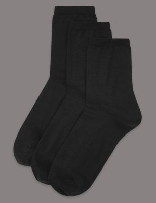 3 Pair Pack Body Sensor&trade; Ankle High Socks